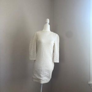 Diane Von Fürstenberg floral lace white mini